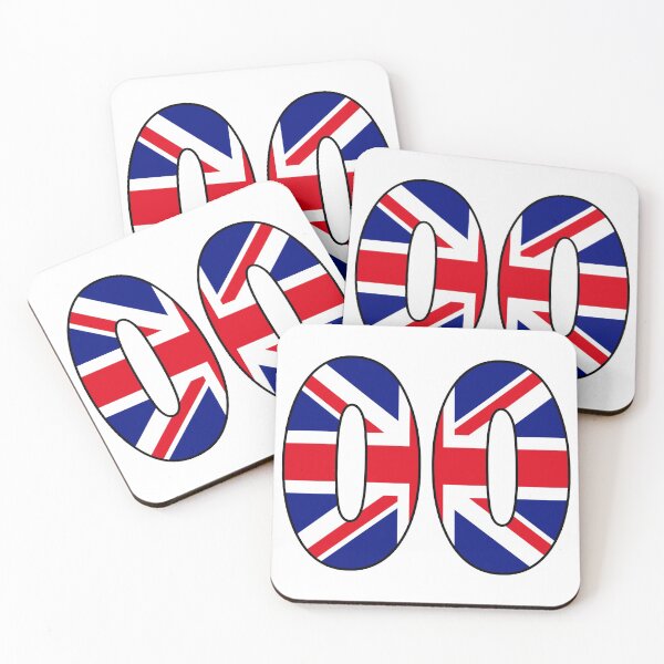 Item preview, Number 00 with UK flag on the background designed and sold by AllShirts21.