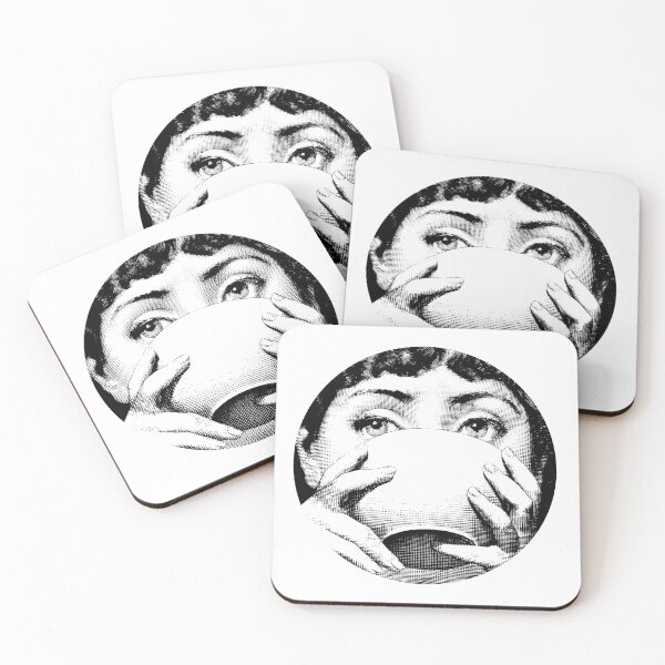 Lina Cavalieri Pop Art Fornasetti girl Coasters (Set of 4)