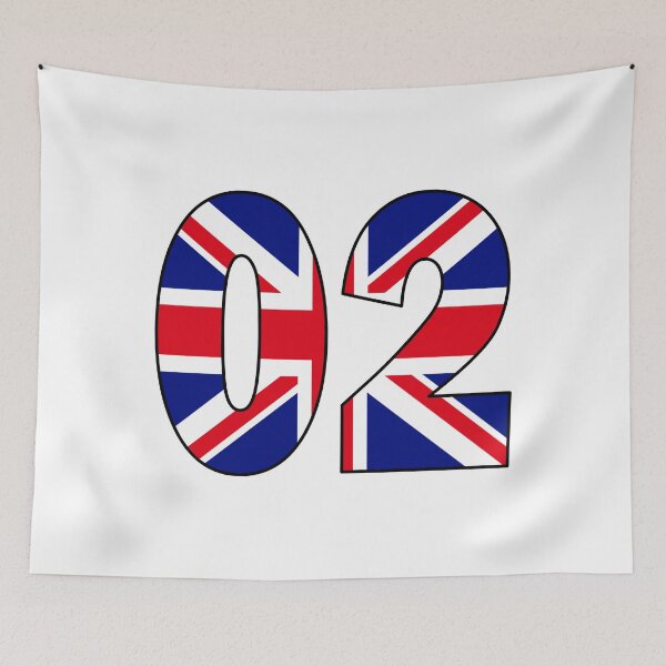 Item preview, Number 02 with UK flag on the background designed and sold by AllShirts21.