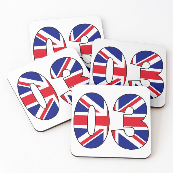 Item preview, Number 03 with UK flag on the background designed and sold by AllShirts21.