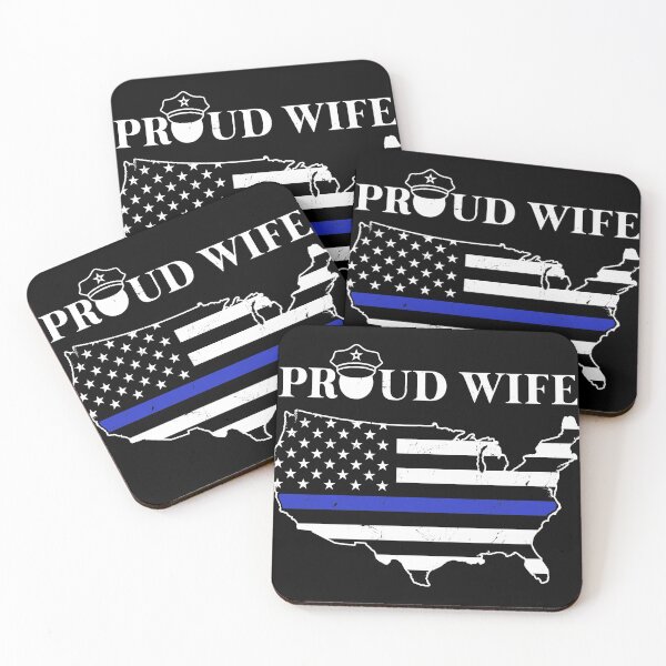 Item preview, Blue Line Heart design Wife of Police Proud USA graphic designed and sold by Lisbob.