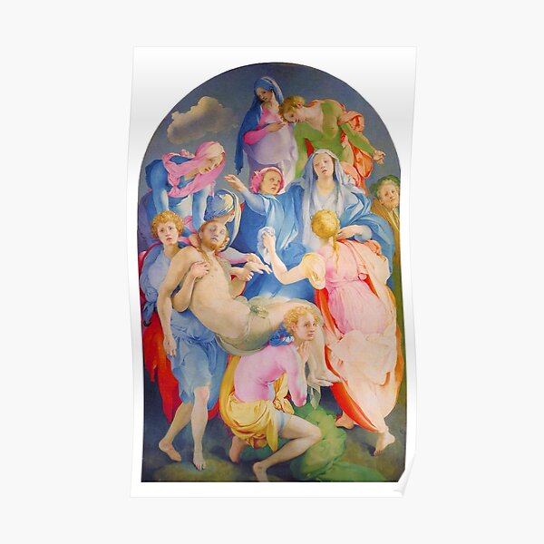 Deposition of Jesus Christ by Jacopo Pontormo, Religious Renaissance Painting Print Poster