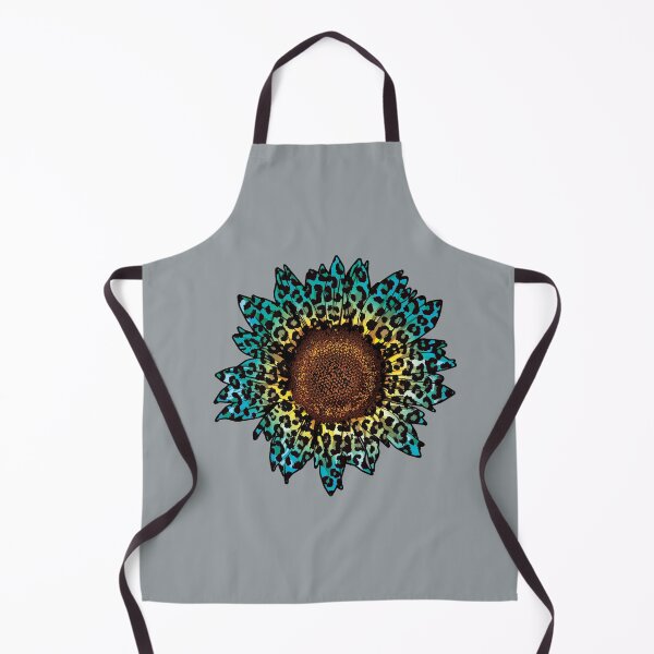 Item preview, Teal Leopard Animal Print Sunflower designed and sold by DigitalPie.