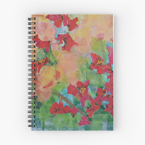 Item preview, Torn Paper Red and Peach Floral designed and sold by RDBcreations.