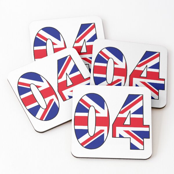 Item preview, Number 04 with UK flag on the background designed and sold by AllShirts21.