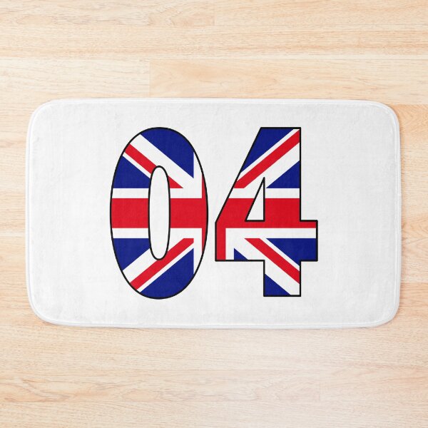 Item preview, Number 04 with UK flag on the background designed and sold by AllShirts21.