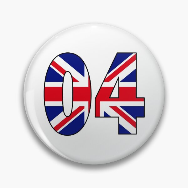 Item preview, Number 04 with UK flag on the background designed and sold by AllShirts21.