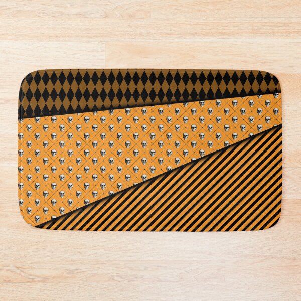 Item preview, Halloween Skull Stripe Argyle Orange and Black designed and sold by ChicagoIndigo.