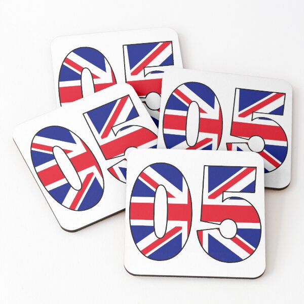 Item preview, Number 05 with UK flag on the background designed and sold by AllShirts21.