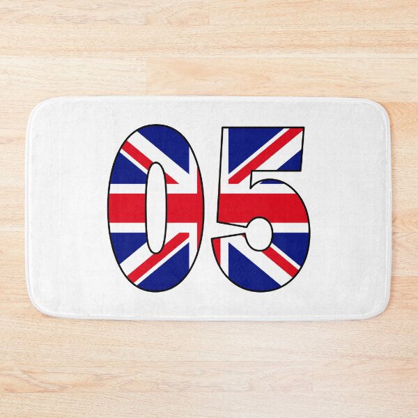 Item preview, Number 05 with UK flag on the background designed and sold by AllShirts21.