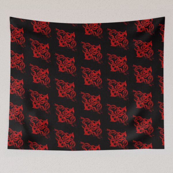 Item preview, Celtic style red geometric art designed and sold by SILVERAPPLE.