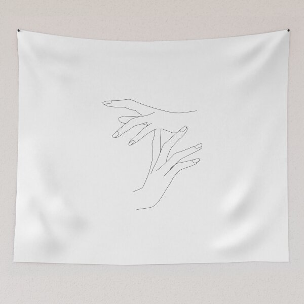 Item preview, Hands line drawing illustration - Syd designed and sold by TheColourStudy.