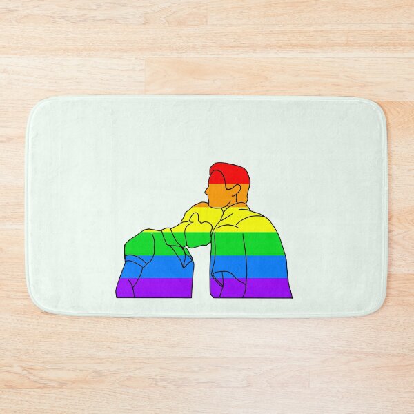 Item preview, Pride Flag Colors Timothee Chalamet and Armie Hammer Minimalist Drawing designed and sold by 420igor.