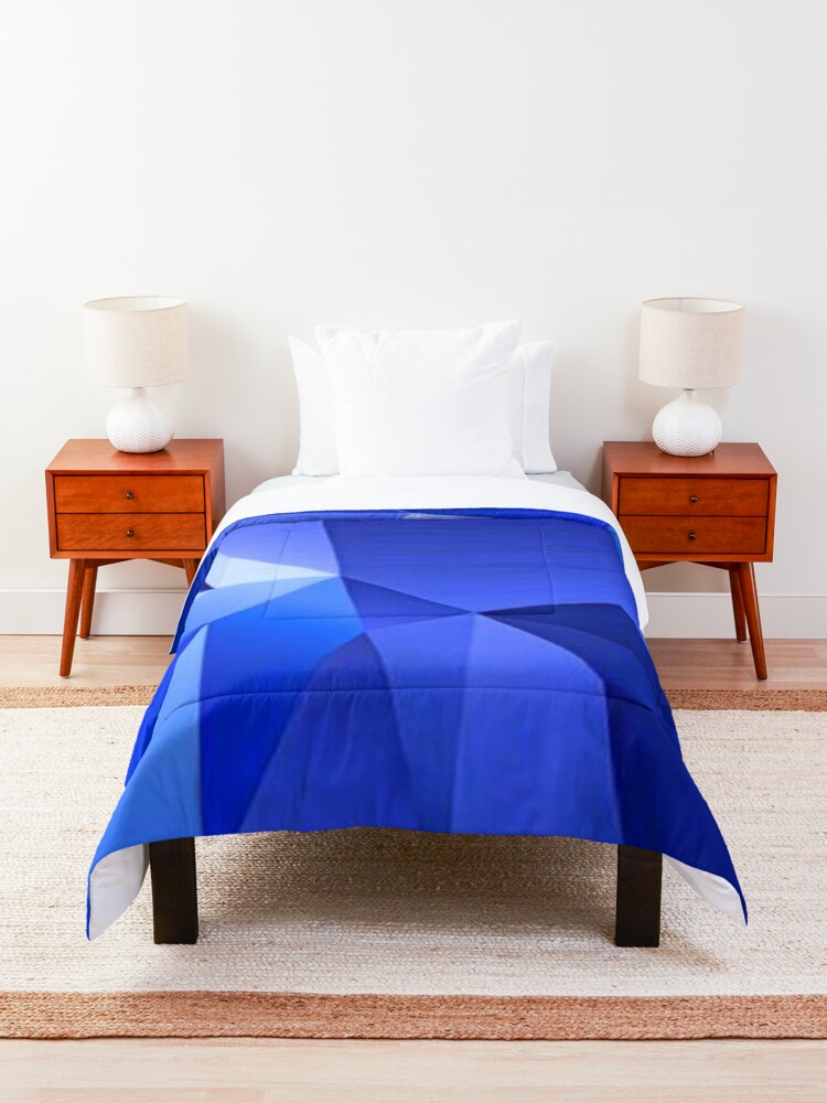 Geometric Shapes in Electric Blue Comforter