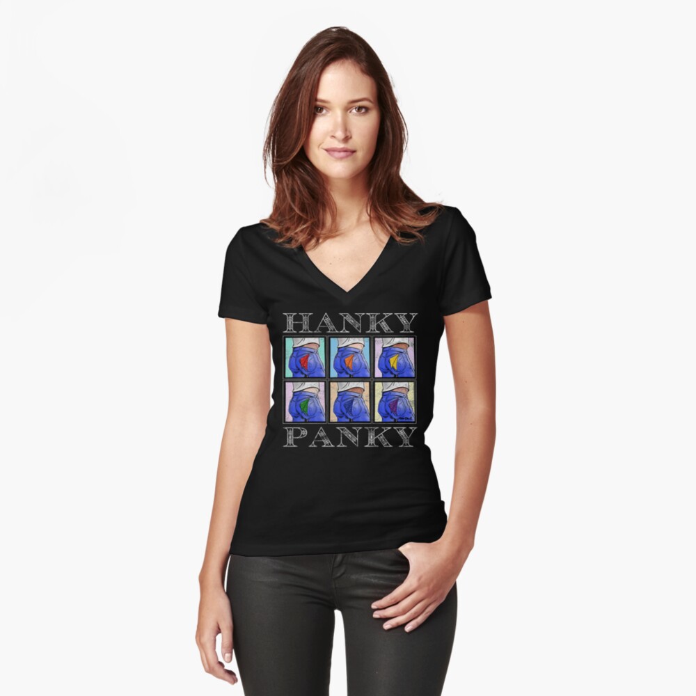 Item preview, Fitted V-Neck T-Shirt designed and sold by alonicaink.