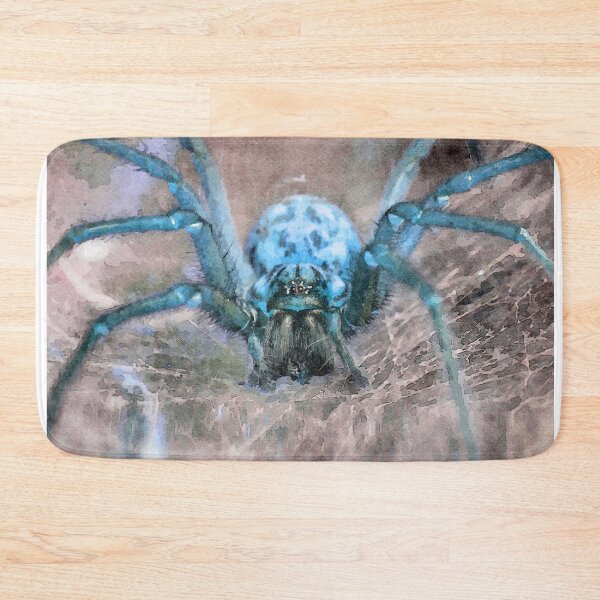Item preview, Blue Abstract Huntsman Spider Watercolor Painting designed and sold by DebiPhillips.