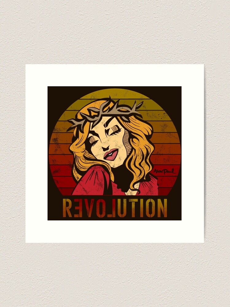 Thumbnail 1 of 3, Art Print, Our Lady Revolution by Alon Paul designed and sold by alonicaink.