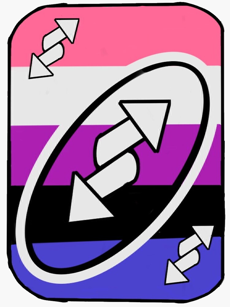 Pansexual Panromantic Pan Sticker - Non Binary Uno Reverse Card