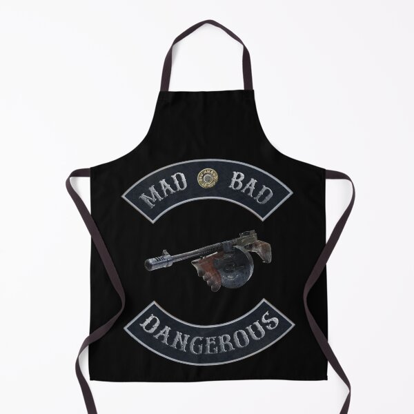 Item preview, Mad Bad Dangerous in Rockers with Tommy Gun black background designed and sold by MadBadDangerous.