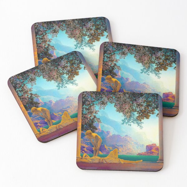 Item preview, Daybreak- Maxfield Parrish, Surreal, Psychedelic 1920s Painting designed and sold by OceanSand.