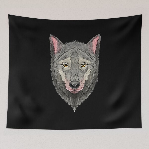 Item preview, Cute Wolf Illustration designed and sold by basselelkadi.