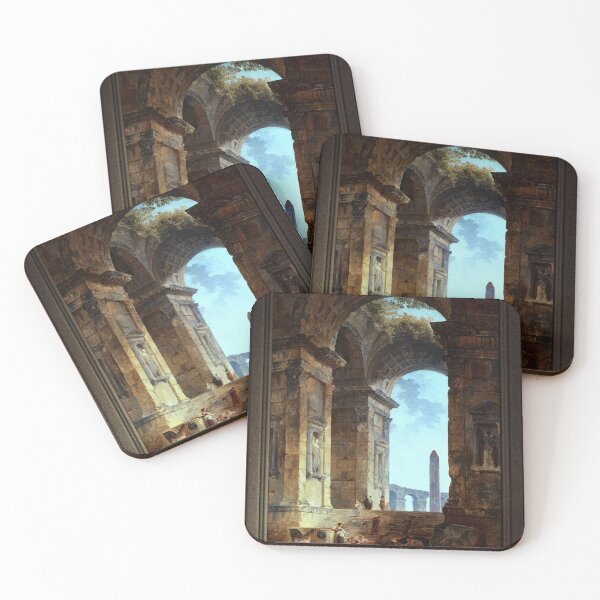 Item preview, Ruins With An Obelisk In The Distance Old Masters Fine Art Reproduction designed and sold by Xzendor7 Digital Art Creations.