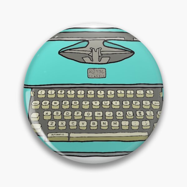 Item preview, Old Fashioned Teal Typewriter designed and sold by 24hourlibrary.