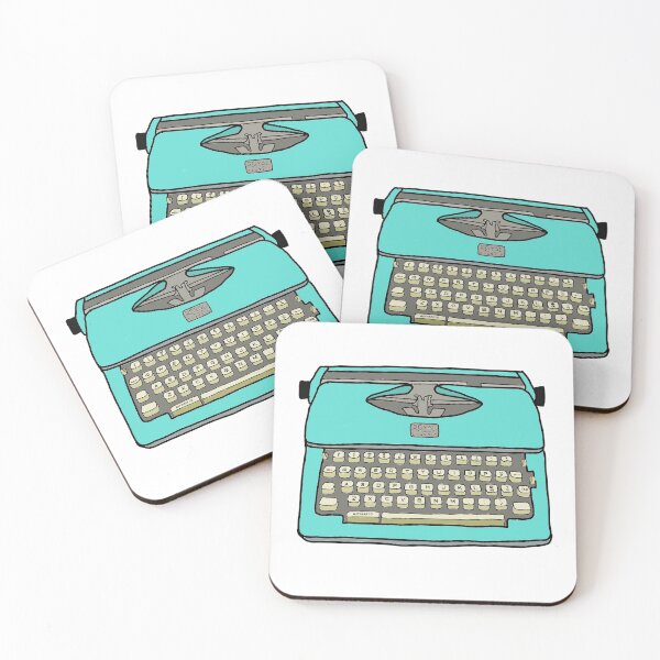 Item preview, Old Fashioned Teal Typewriter designed and sold by 24hourlibrary.