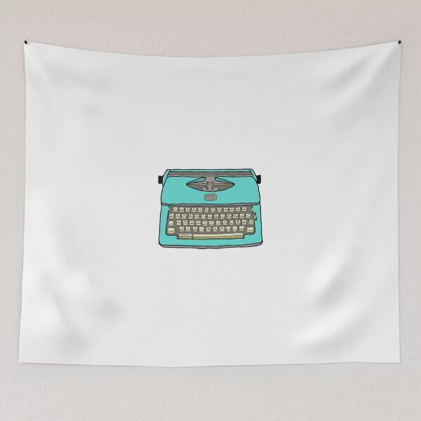 Item preview, Old Fashioned Teal Typewriter designed and sold by 24hourlibrary.