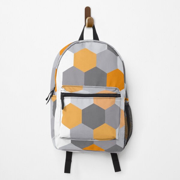 Item preview, Grey and orange hexagons design designed and sold by printinglife.