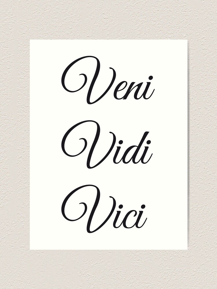 veni vidi vici quote | Art Print