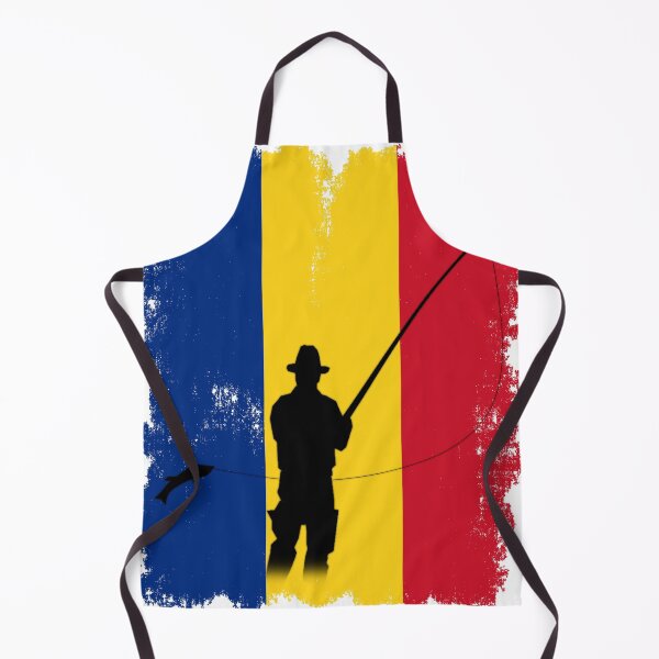 Aperçu de l'œuvre Drapeau Pêcheur Drapel Roumanie Pescar Pescuit créée et vendue par BaraDesigns.