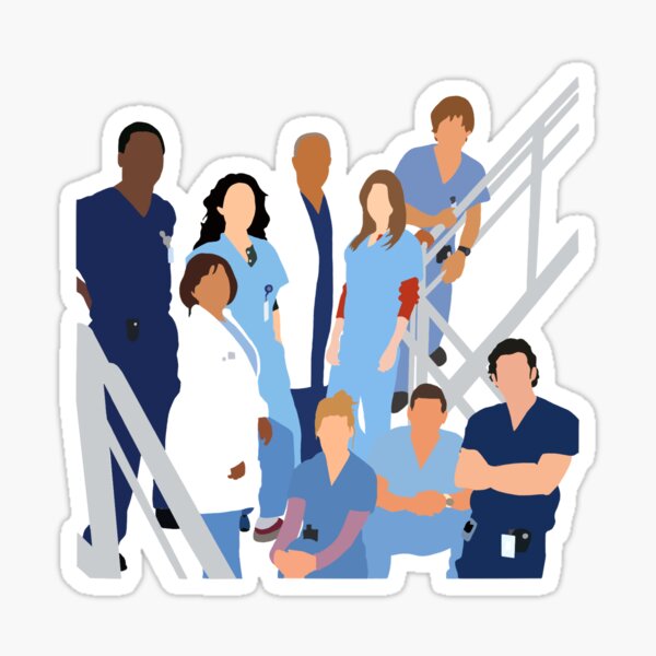 Greys season 1 cast Sticker