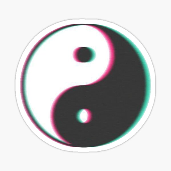 Yin Yang Faded Sticker