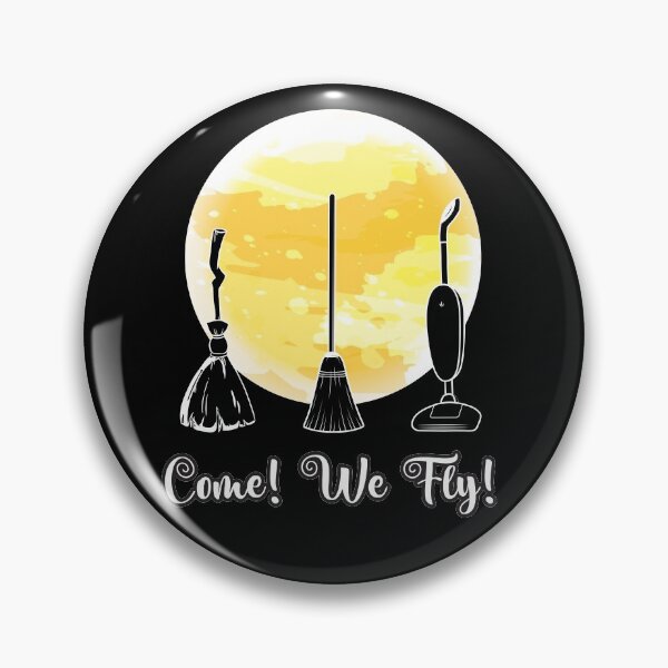 Item preview, Come We Fly ! Halloween brooms with moon background | Great gift for Halloween party designed and sold by trendyshopy.