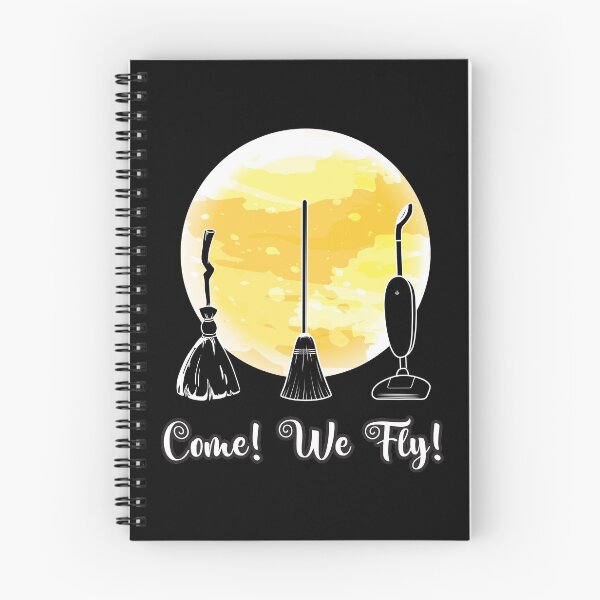 Item preview, Come We Fly ! Halloween brooms with moon background | Great gift for Halloween party designed and sold by trendyshopy.