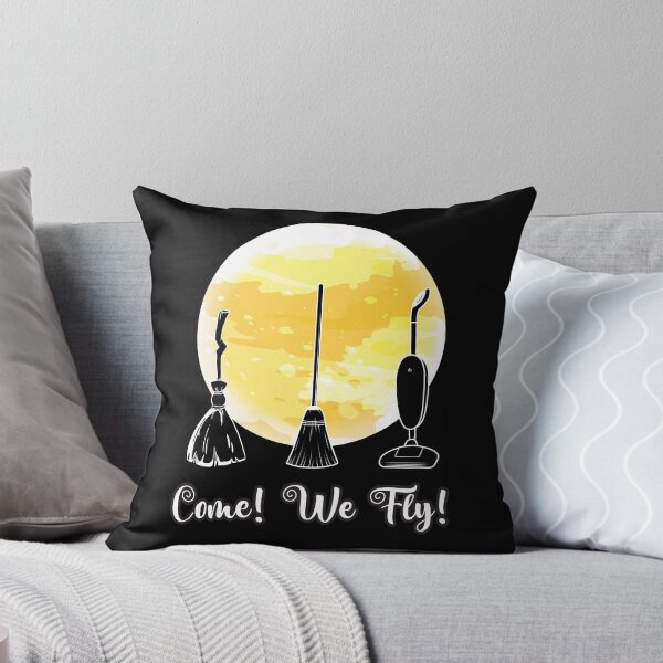Item preview, Come We Fly ! Halloween brooms with moon background | Great gift for Halloween party designed and sold by trendyshopy.