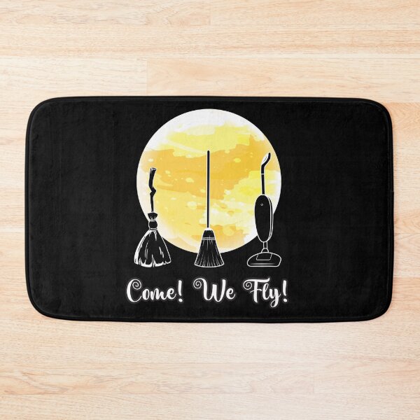 Item preview, Come We Fly ! Halloween brooms with moon background | Great gift for Halloween party designed and sold by trendyshopy.