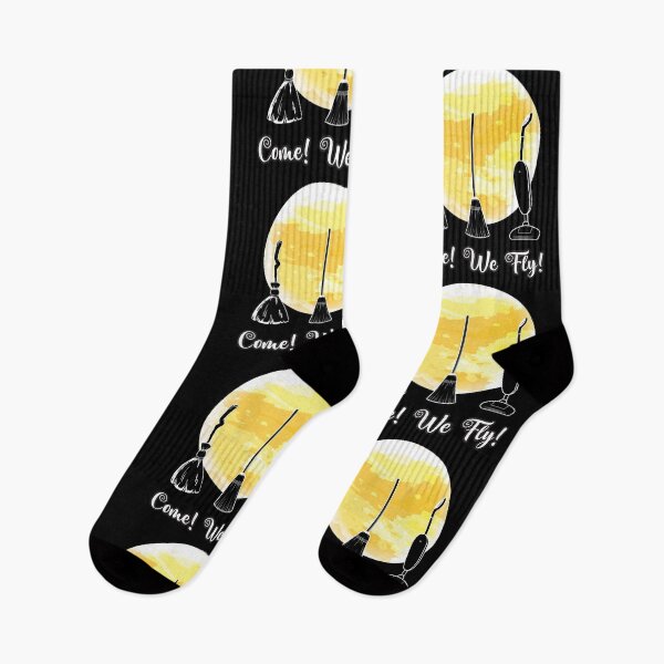 Item preview, Come We Fly ! Halloween brooms with moon background | Great gift for Halloween party designed and sold by trendyshopy.