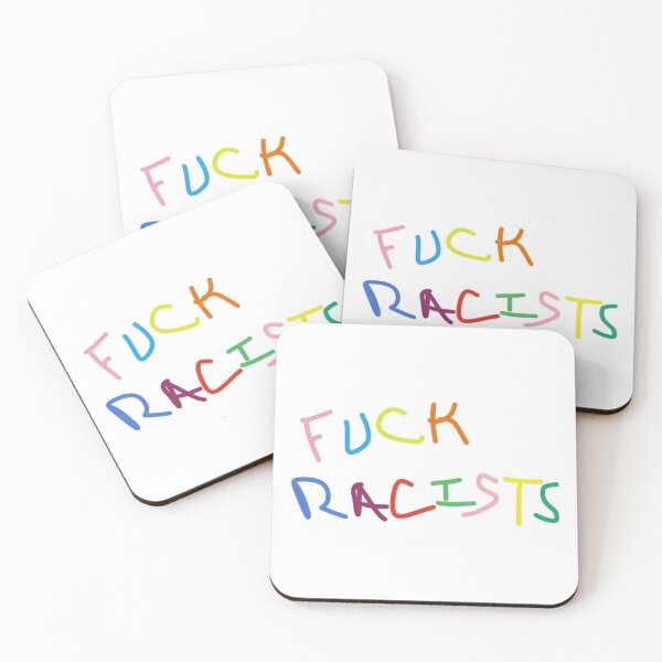 Item preview, fuck racists handwriting design designed and sold by annasantermans.