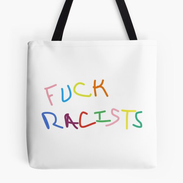 Item preview, fuck racists handwriting design designed and sold by annasantermans.