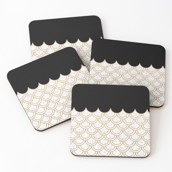 Item preview, Modern minimalist black white gold abstract designed and sold by Identity Club Co.