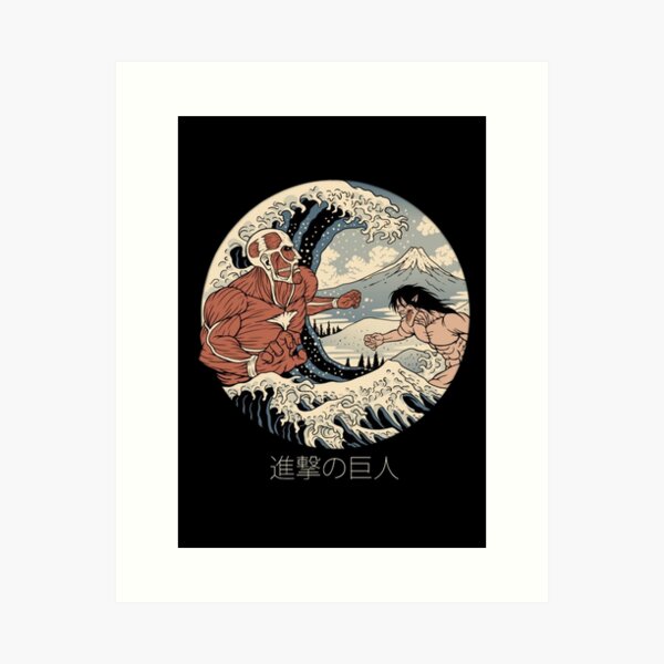 Angriff auf Titan - Kanagawa Wave Kunstdruck