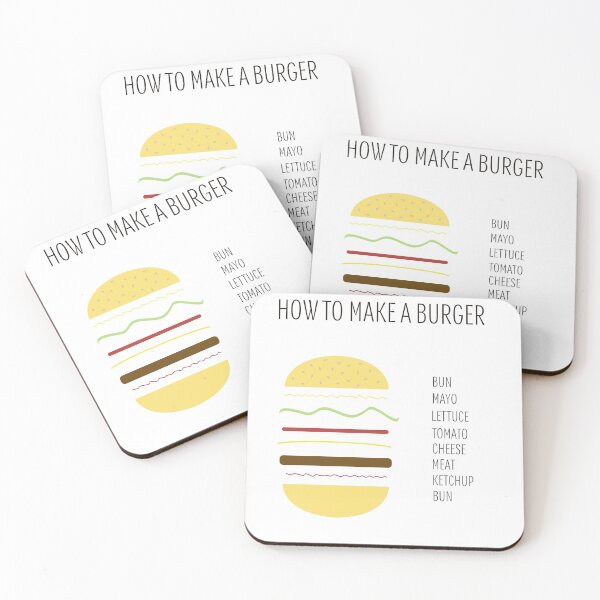 Item preview, How to make a burger digital design designed and sold by printinglife.