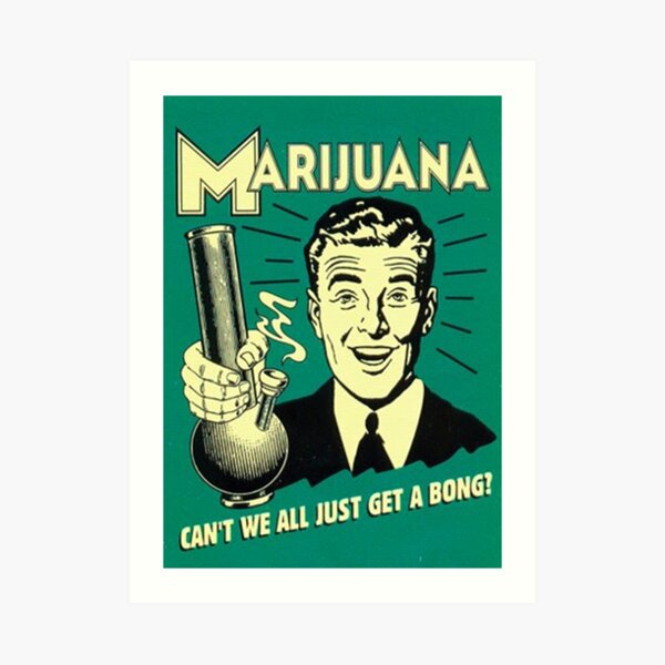 Get a Bong 60's Style Art Print