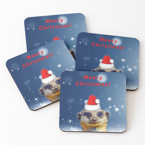 Item preview, Meerkat Merry Christmas fun animals designed and sold by Julieford.