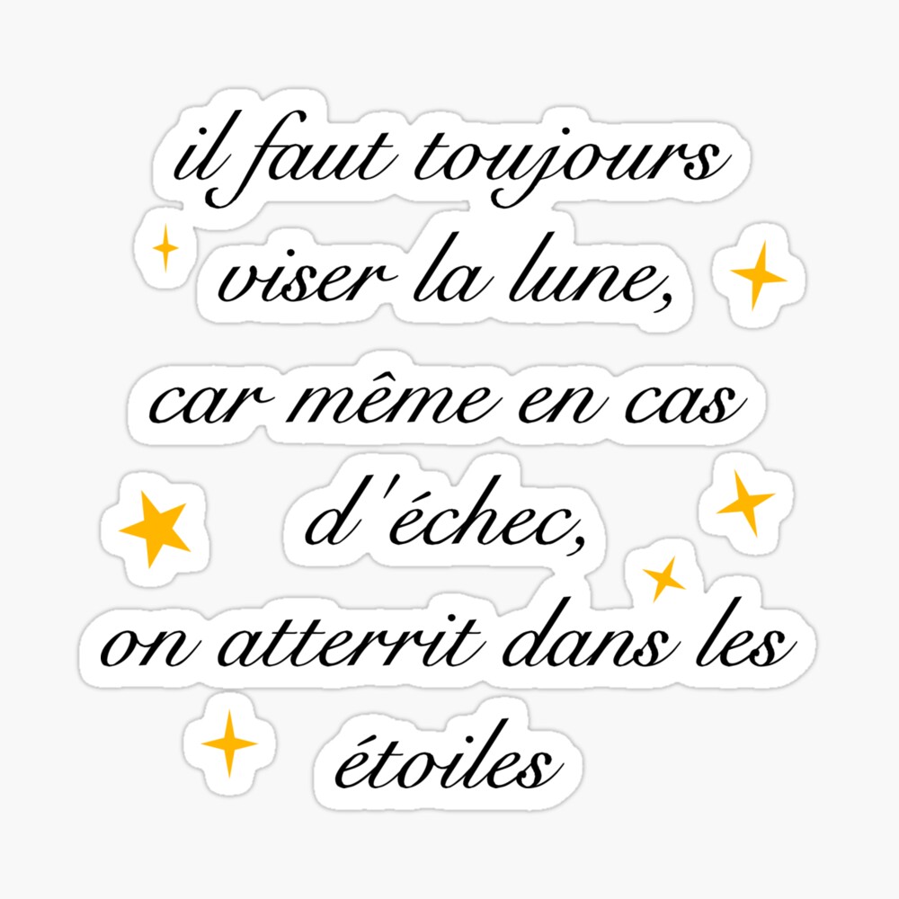 Meilleure Citation Viser La Lune Motivation Metal Print By 321 Soleil Redbubble