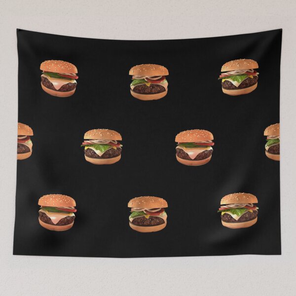 Item preview, Hamburger Cheeseburger Fast Food Art designed and sold by johnta17.