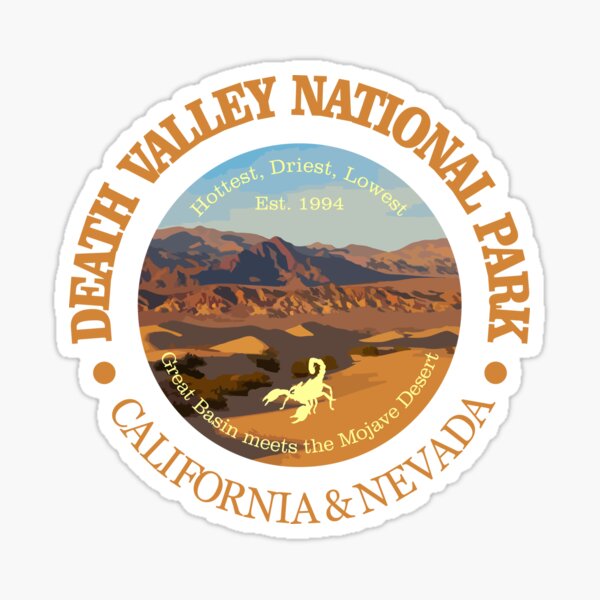 Death Valley National Park Brown Oval Sticker Decal Vinyl Euro DVNP 