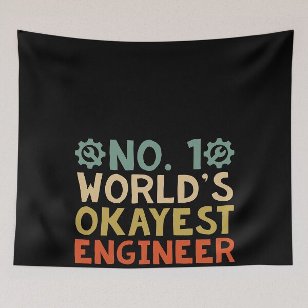 Item preview, No. 1 World's Okayest Engineer designed and sold by MarianRossberg.